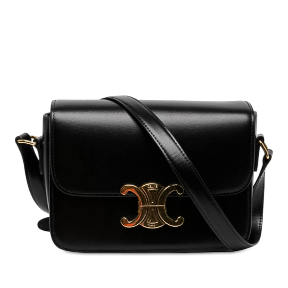 Pre-Loved Celine Teen Shiny Calfskin Triomphe Crossbody
